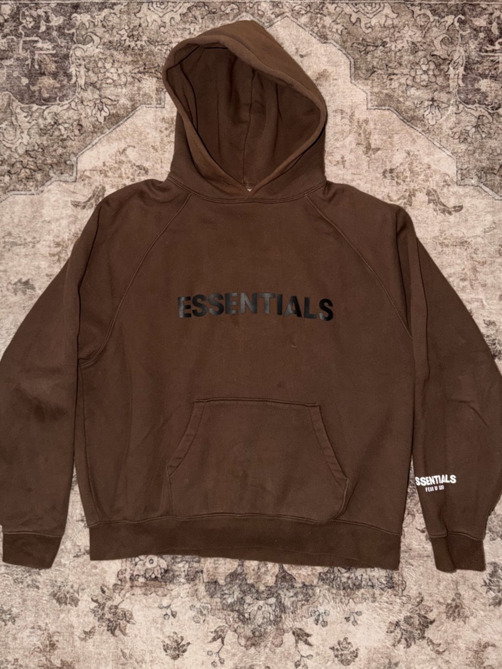 Fear of God Essentials Brown Crewneck Hoodie
